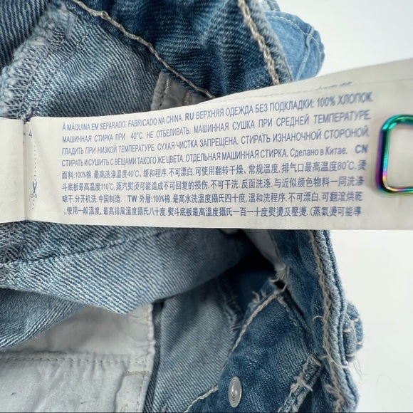 Forever 21 Quilt Pattern Mini Denim Jean Skirt Size 27 Women’s - Picture 9 of 10